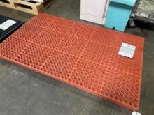 New - 36 in. x 60 in. Red Rubber Grease Resistant Anti Fatigue Mats