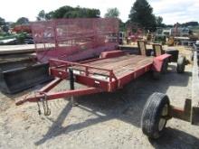 20FT BUMPERHITCH FLATBED TRAILER - NO TITLE