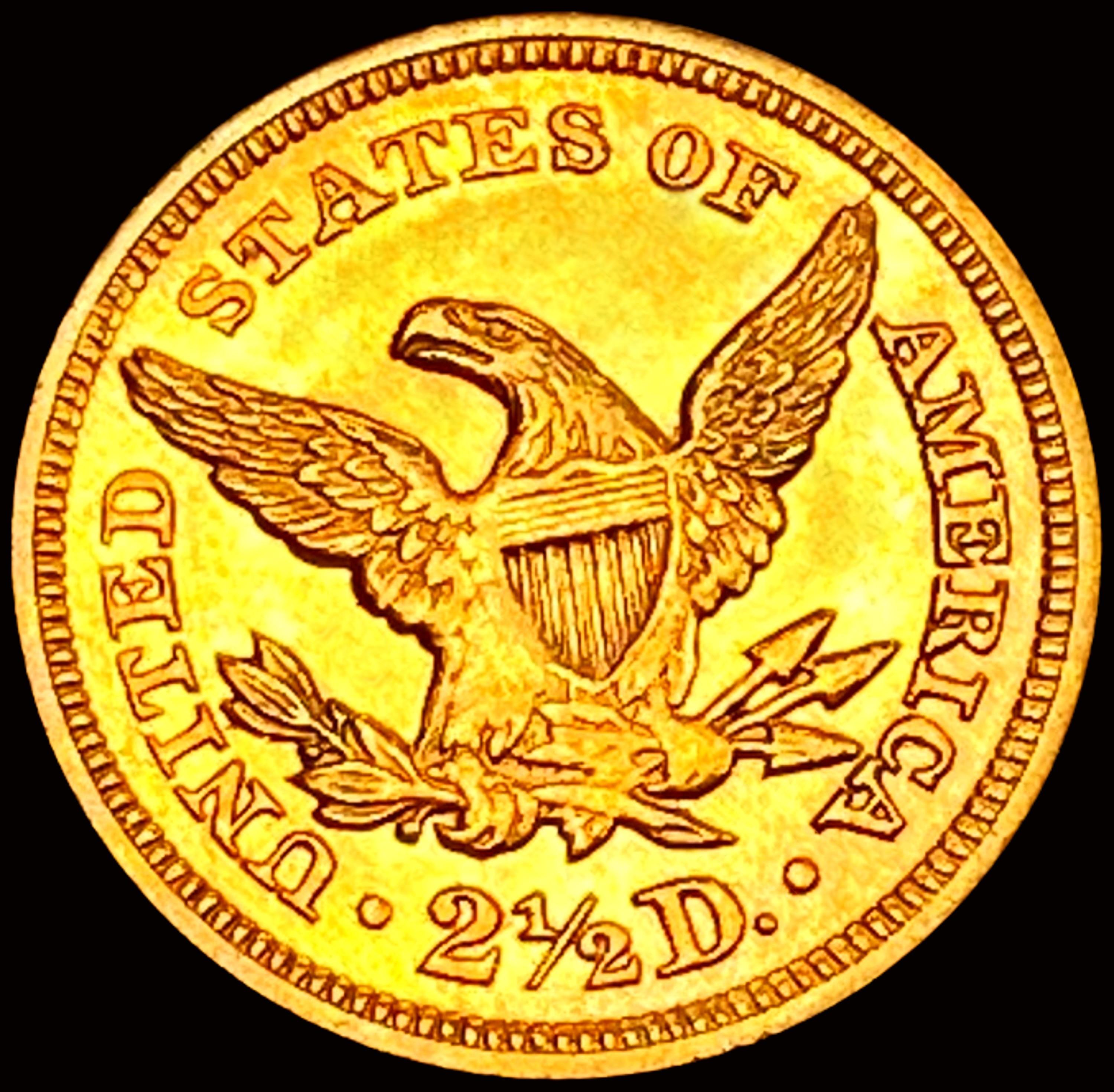 1847 $2.50 Gold Quarter Eagle GEM BU PL