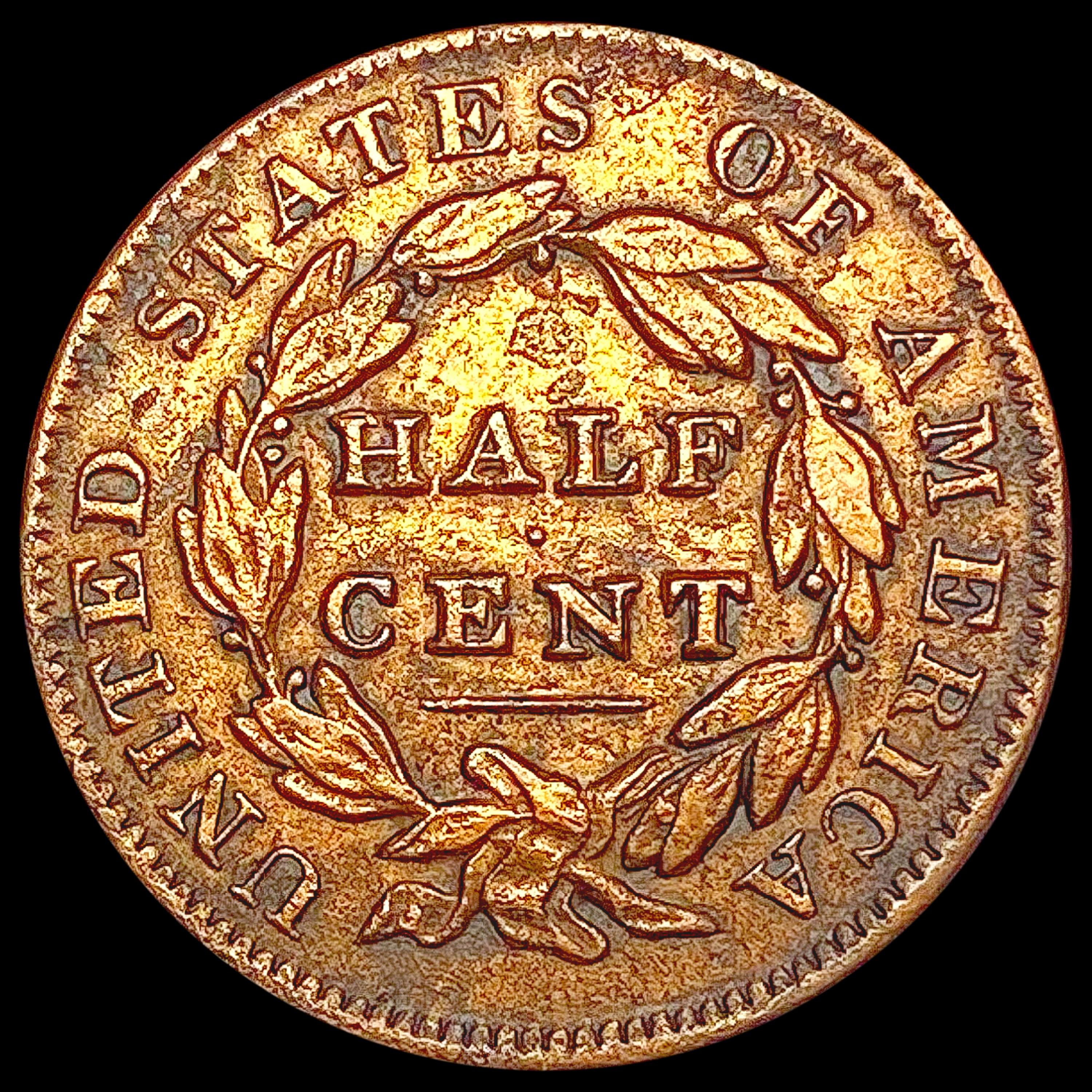 1835 Classic Head Half Cent NEARLY UNCIRCULATED