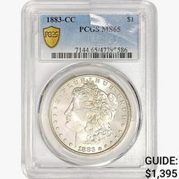 1883-CC Morgan Silver Dollar PCGS MS65