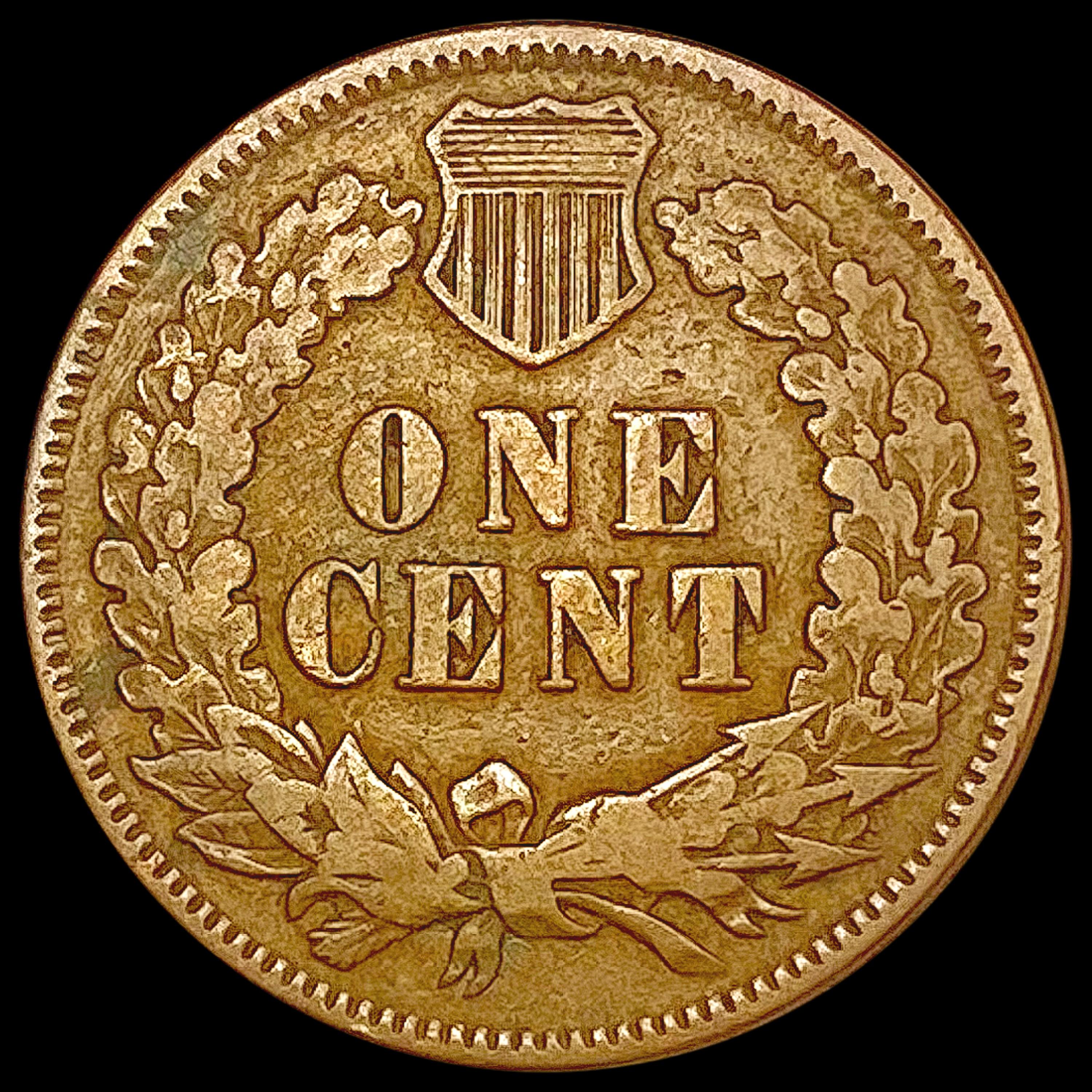 1873 Open 3 Indian Head Cent LIGHTLY CIRCULATED