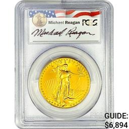 1986 $25 1/2oz. Gold Eagle PCGS MS69 Reagan Legacy