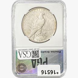 1927-D Silver Peace Dollar PGA MS65