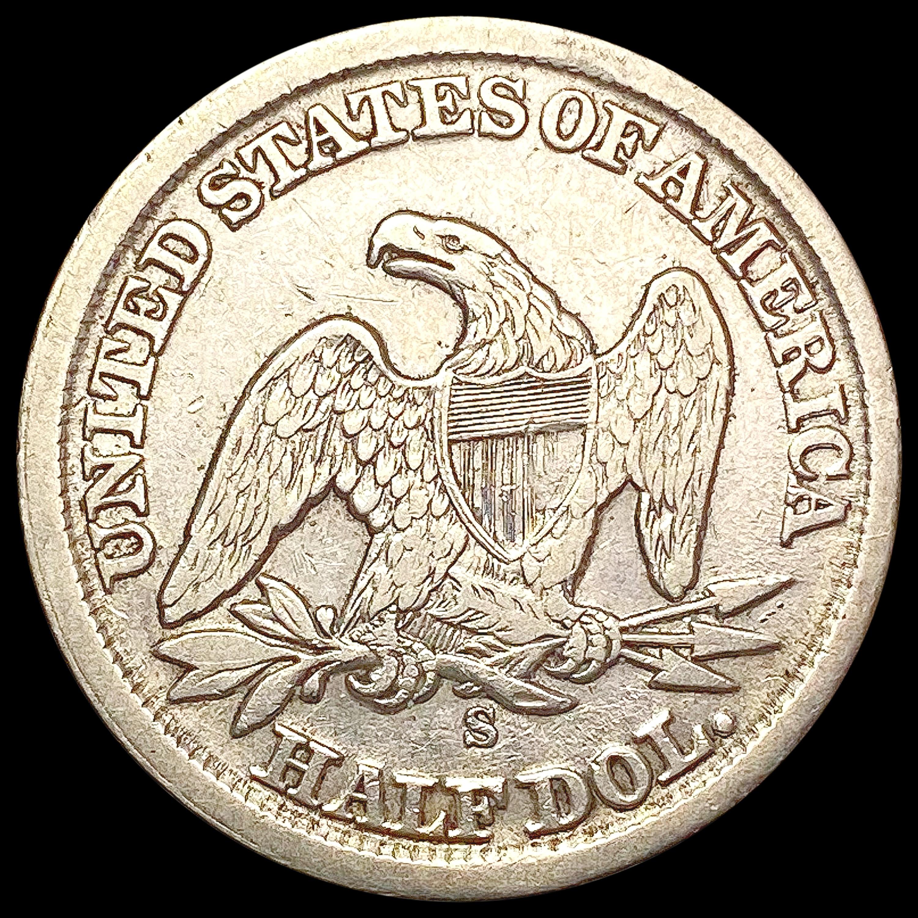 1862-S Seated Liberty Half Dollar LIGHTLY CIRCULAT