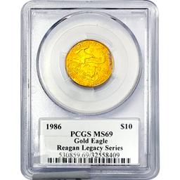 1986 $10 1/4oz. Gold Eagle PCGS MS69