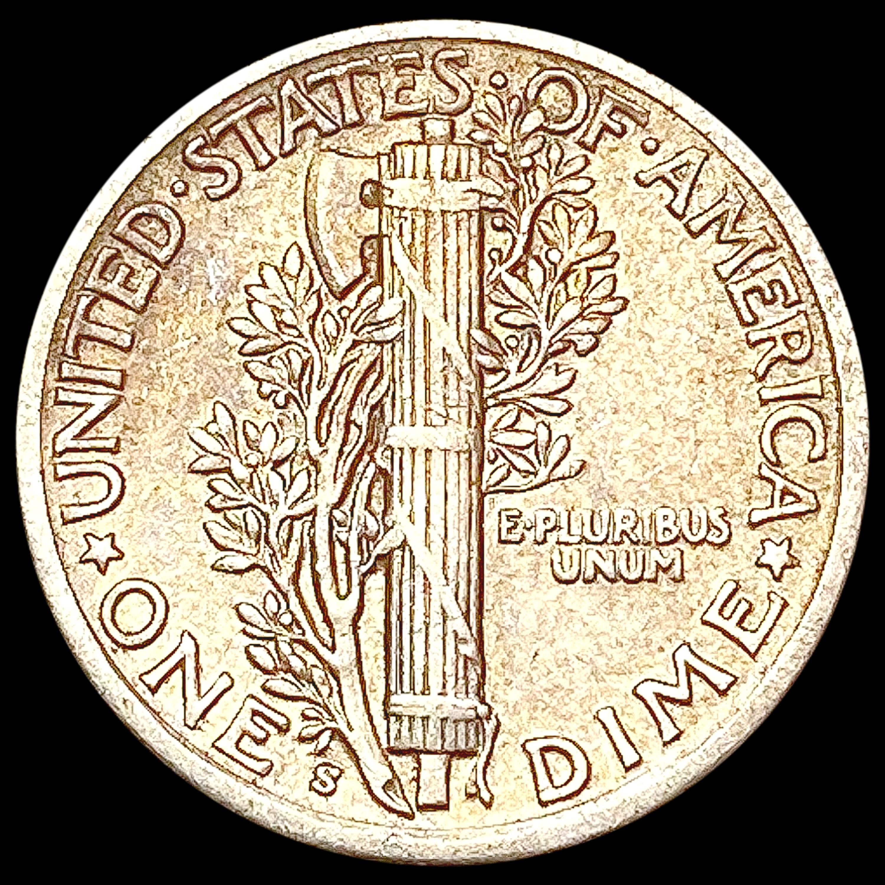 1919-S Mercury Dime NEARLY UNCIRCULATED