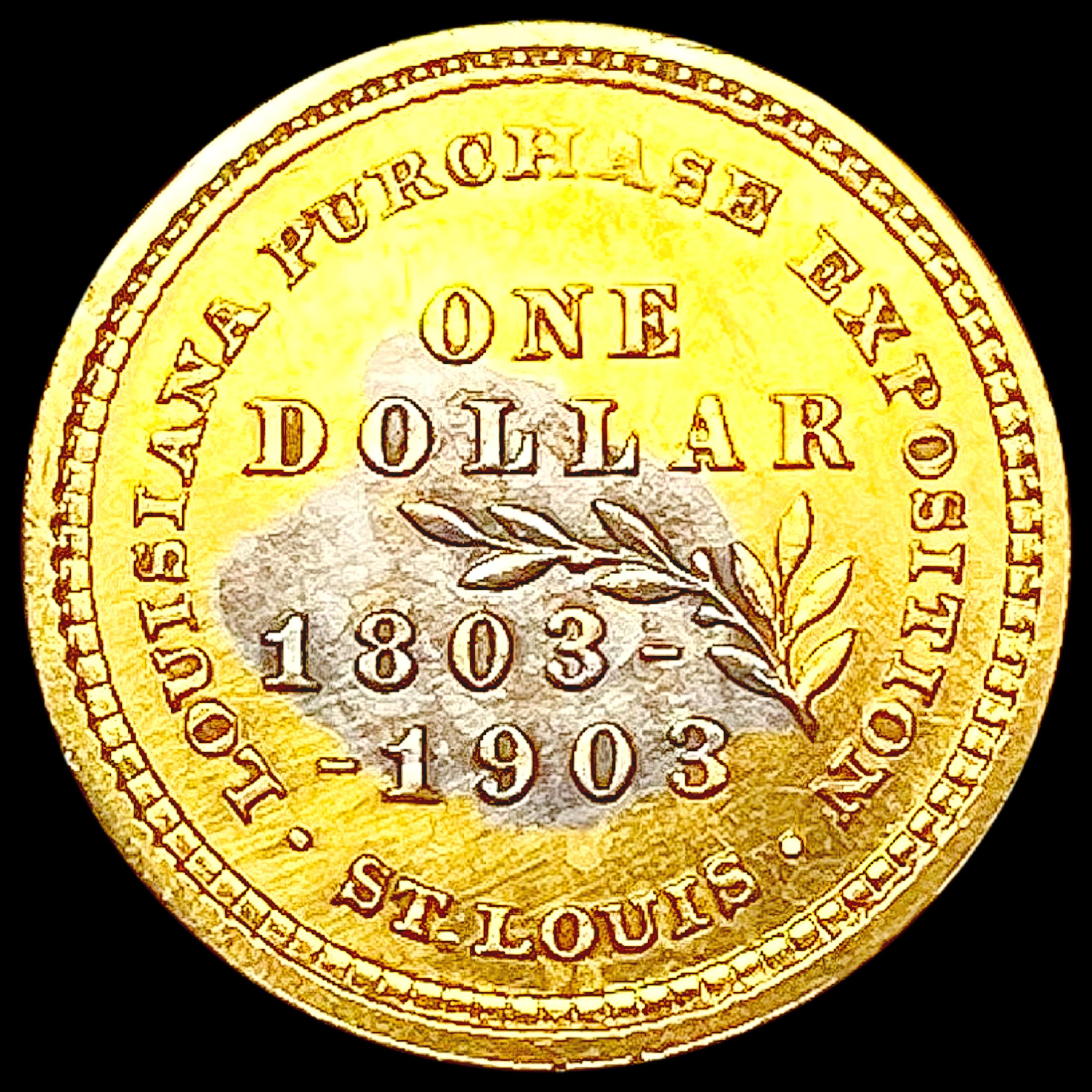 1903 Lousiana Purchase Expo Rare Gold Dollar CLOSE