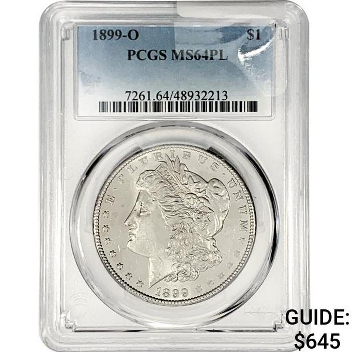 1899-O Morgan Silver Dollar PCGS MS64 PL
