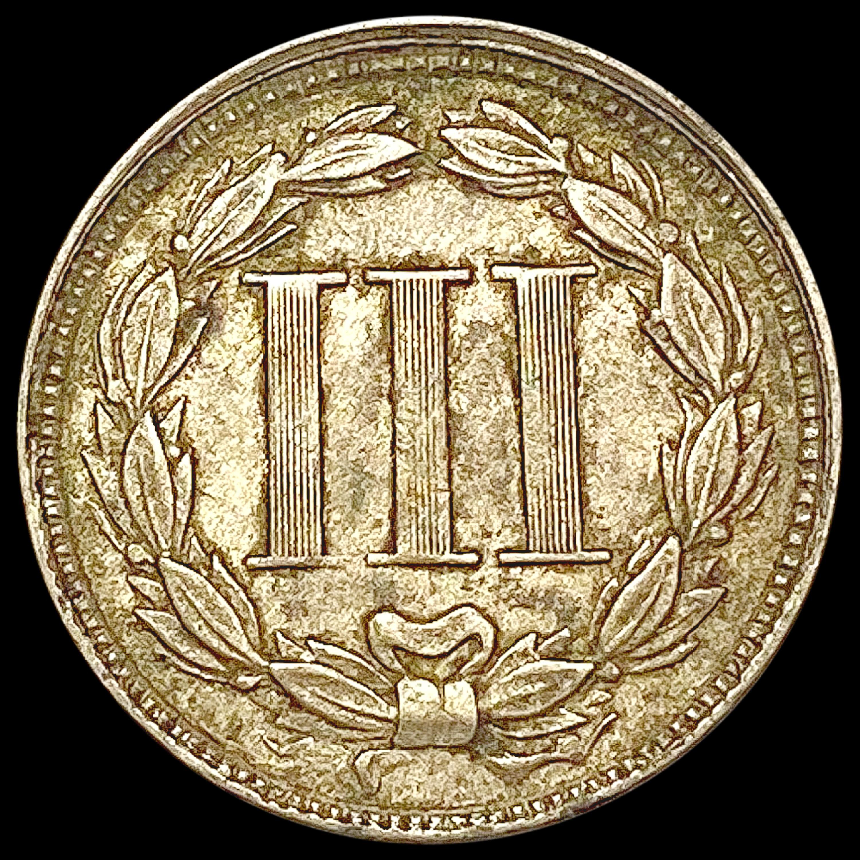 1866 Nickel Three Cent LIGHTLY CIRCULATED