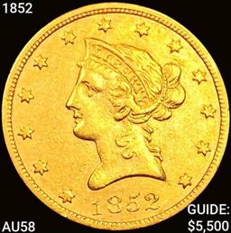 1852 $10 Gold Eagle CHOICE AU