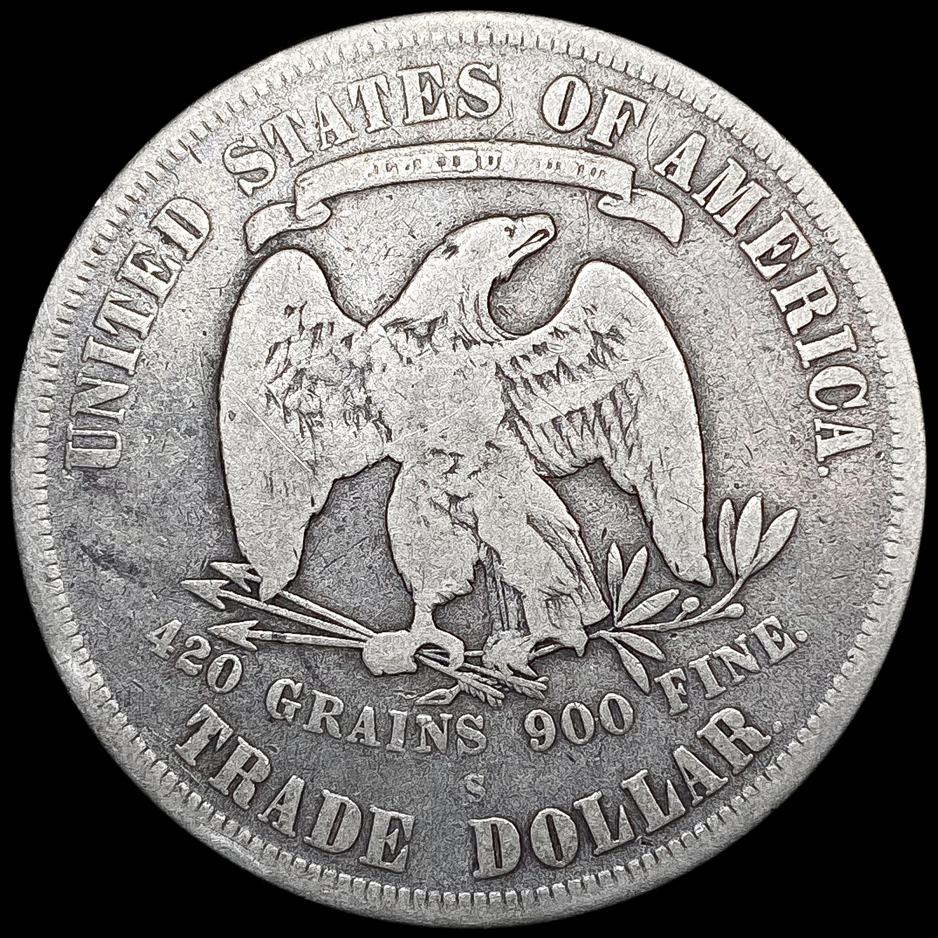 1877-S Silver Trade Dollar NICELY CIRCULATED