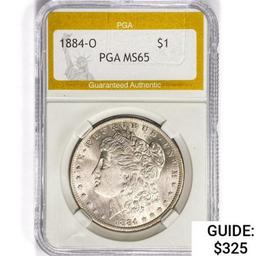 1884-O Morgan Silver Dollar PGA MS65