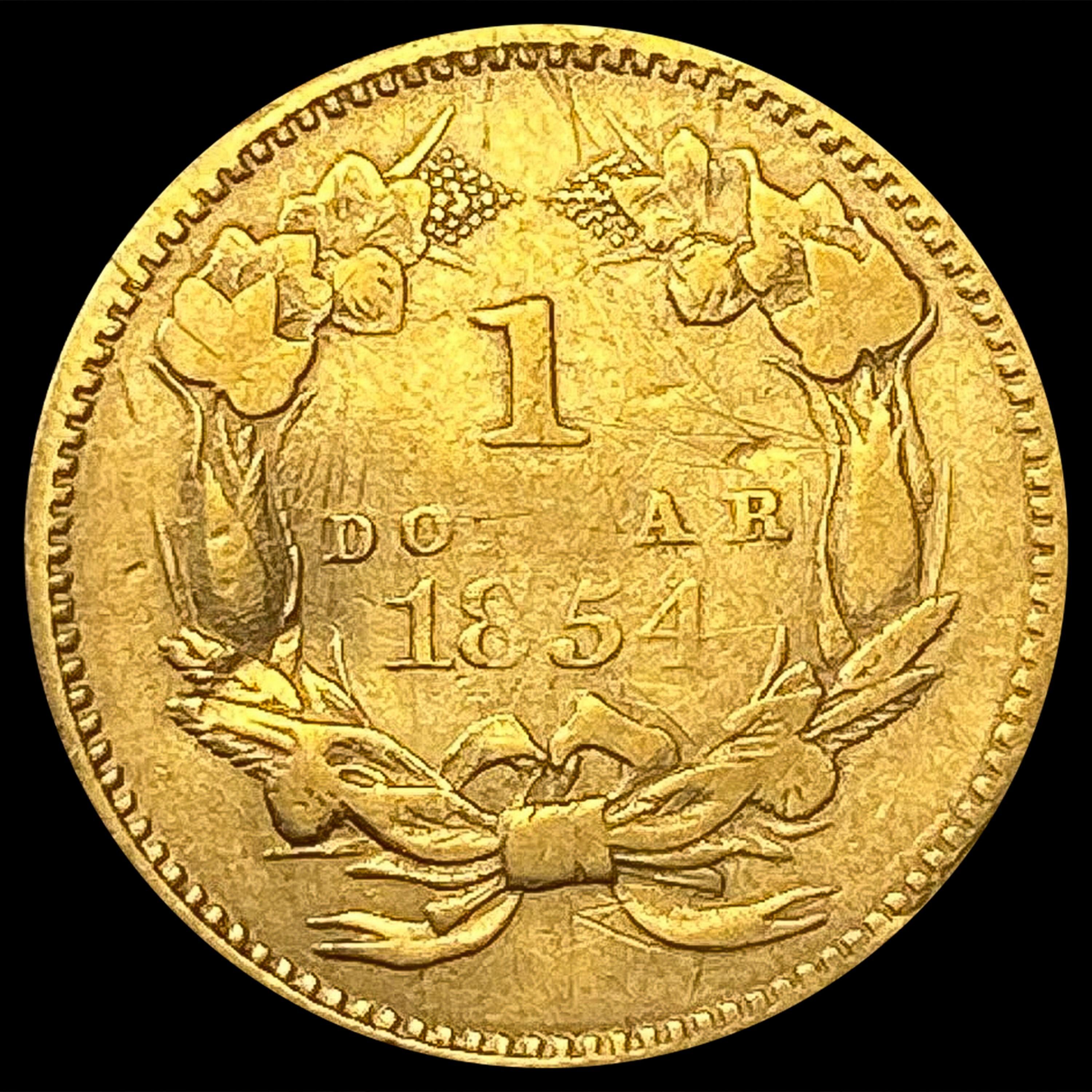 1854 Rare Gold Dollar HIGH GRADE