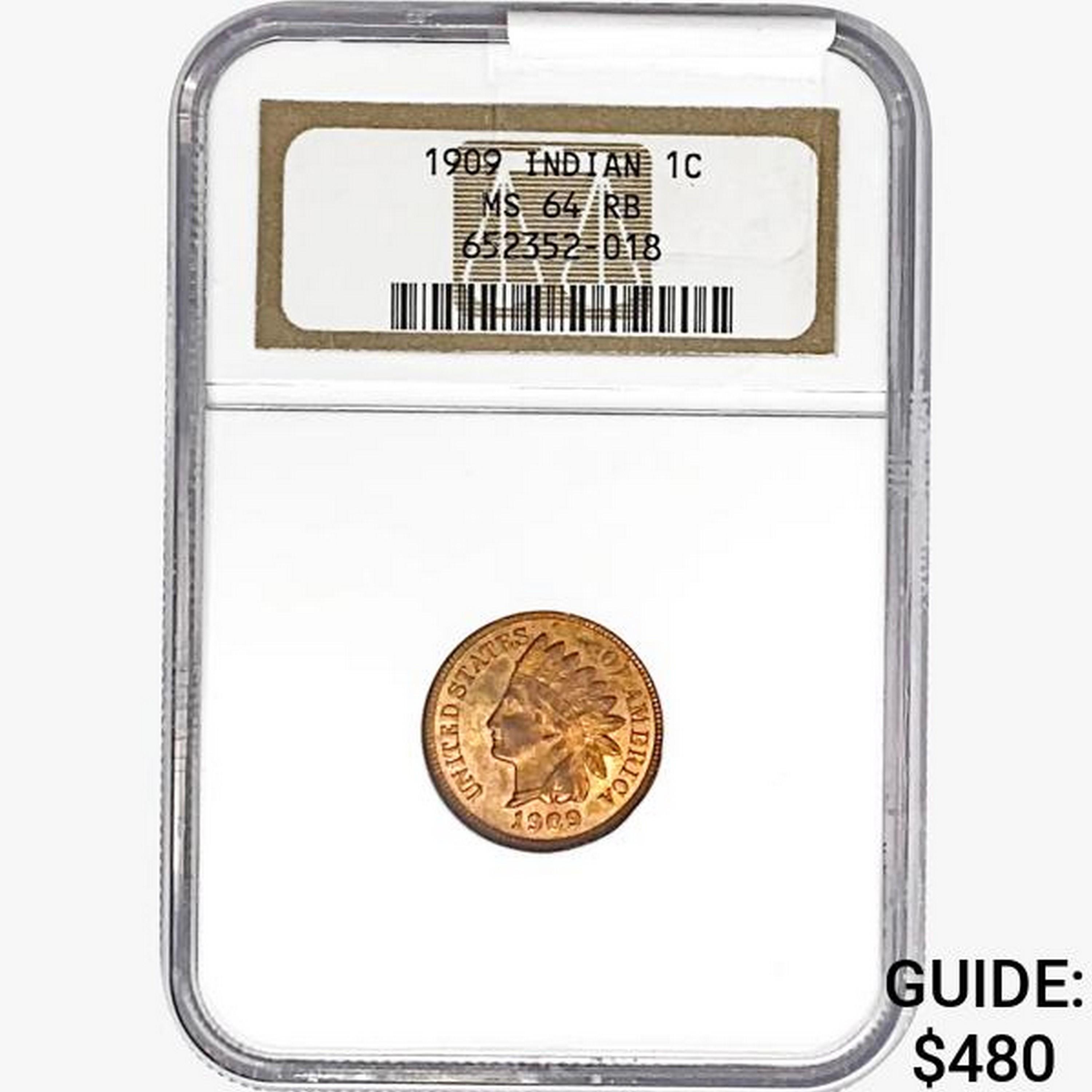 1909 Indian Head Cent NGC MS64 RB