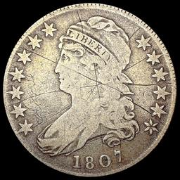 1807 Lg Stars Capped Bust Half Dollar NICELY CIRCU