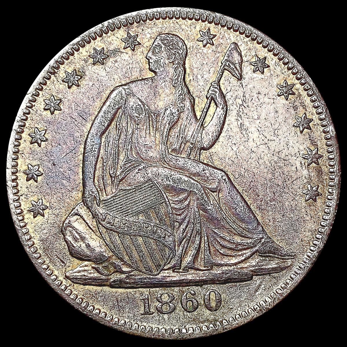 1860-O Seated Liberty Half Dollar NEARLY UNCIRCULA