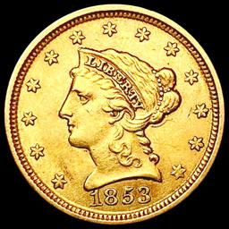 1853 $2.50 Gold Quarter Eagle CLOSELY UNCIRCULATED