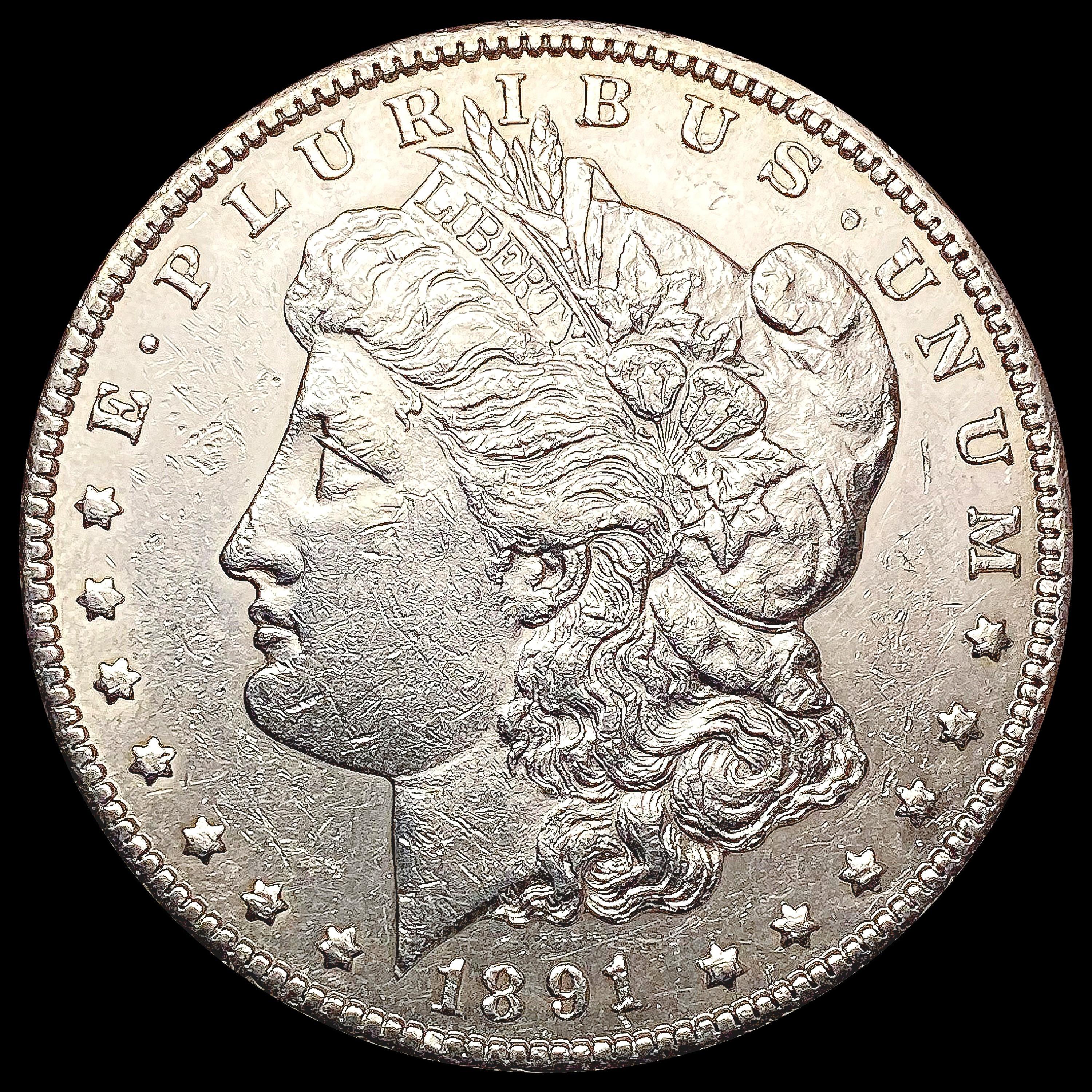 1891-CC Morgan Silver Dollar CHOICE AU