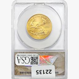 2017 $25 1/2oz. Gold Eagle ANACS MS70