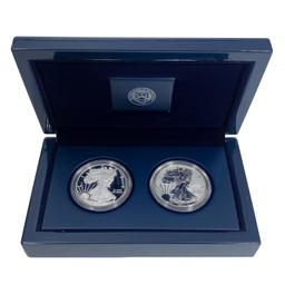 2012 Proof and Rev. Proof 1oz Silver Eagle Set [2