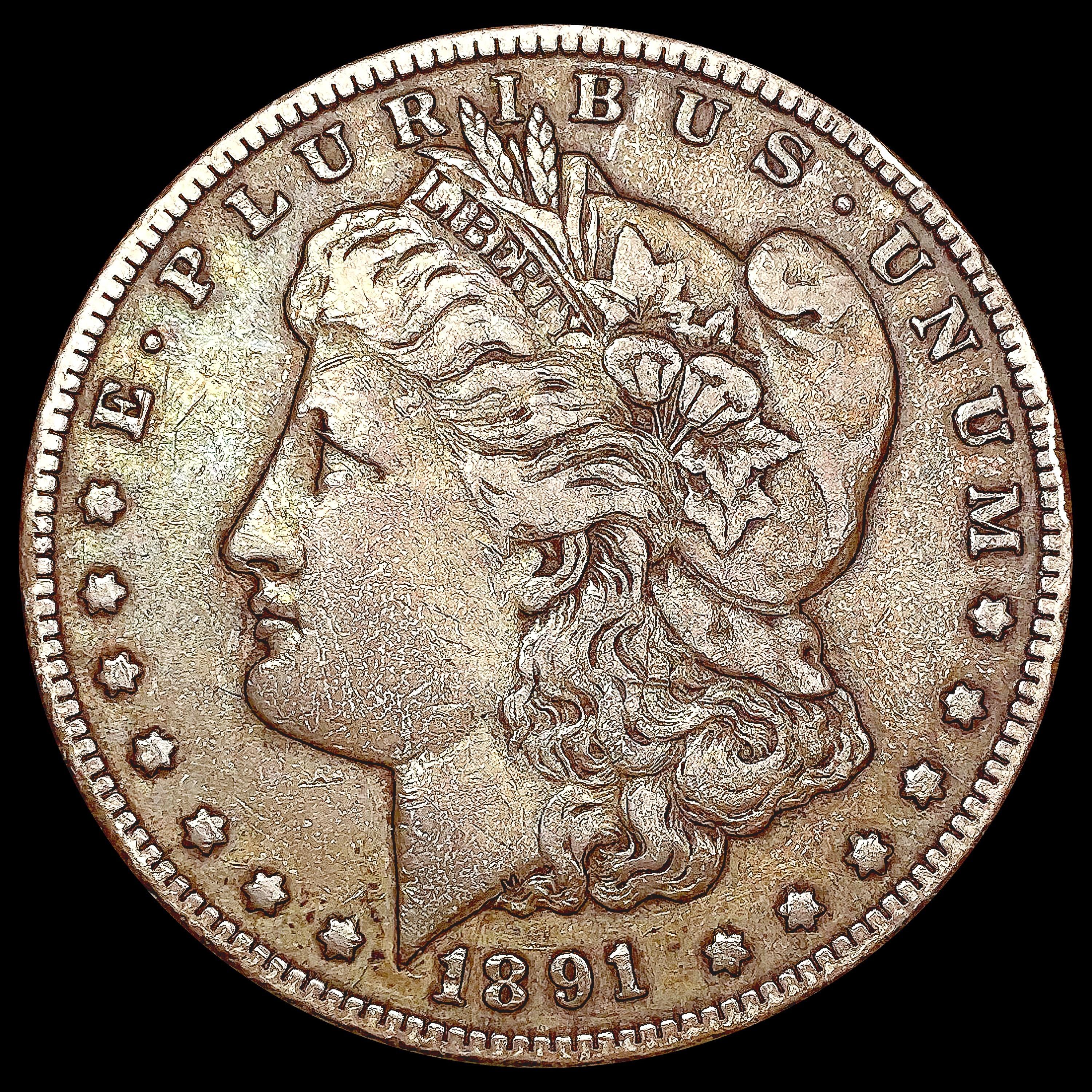 1891-CC Morgan Silver Dollar LIGHTLY CIRCULATED