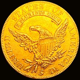 1810 Sm Date Sm 5 $5 Gold Half Eagle UNCIRCULATED