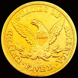 1851-O $5 Gold Half Eagle UNCIRCULATED