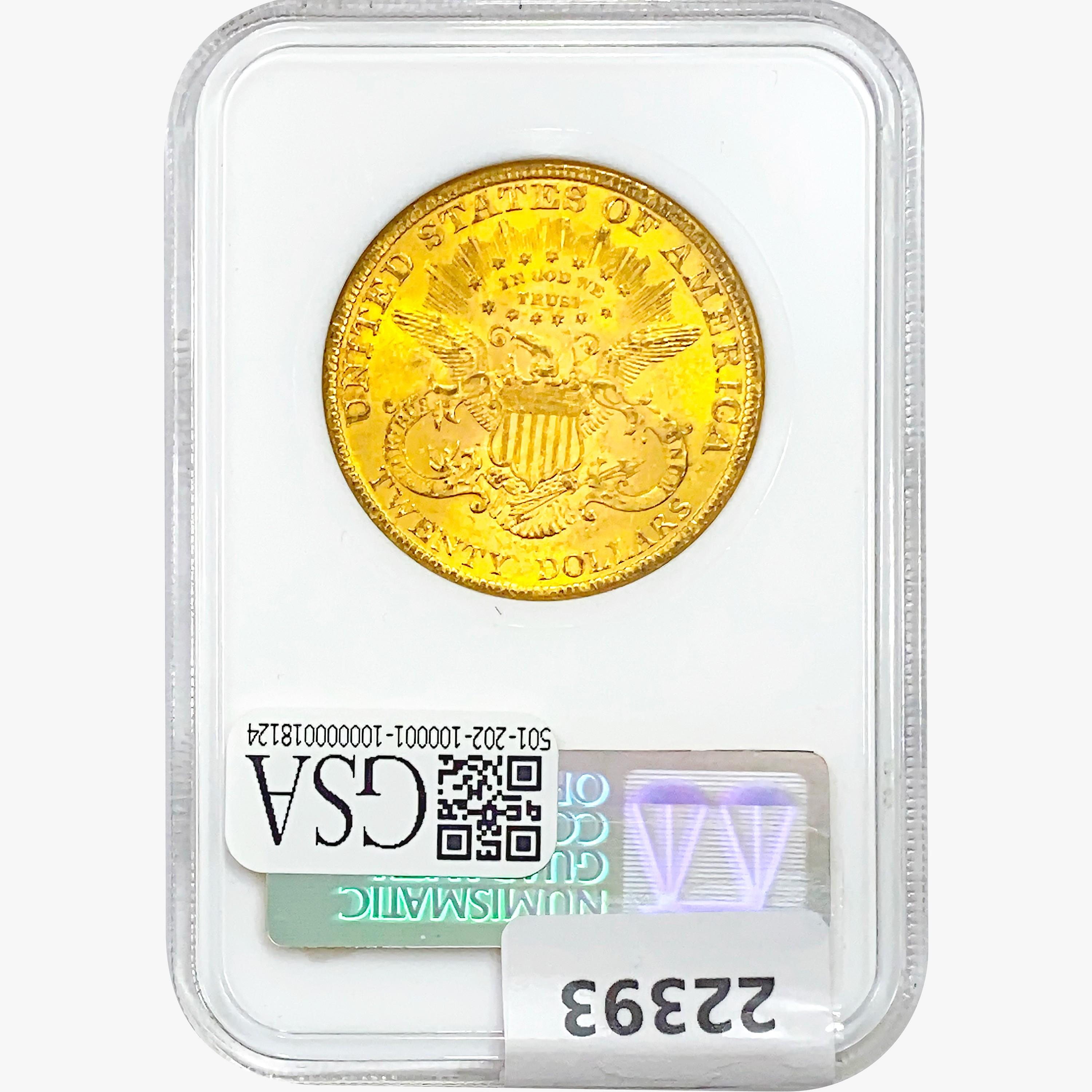1897 $20 Gold Double Eagle NGC MS61
