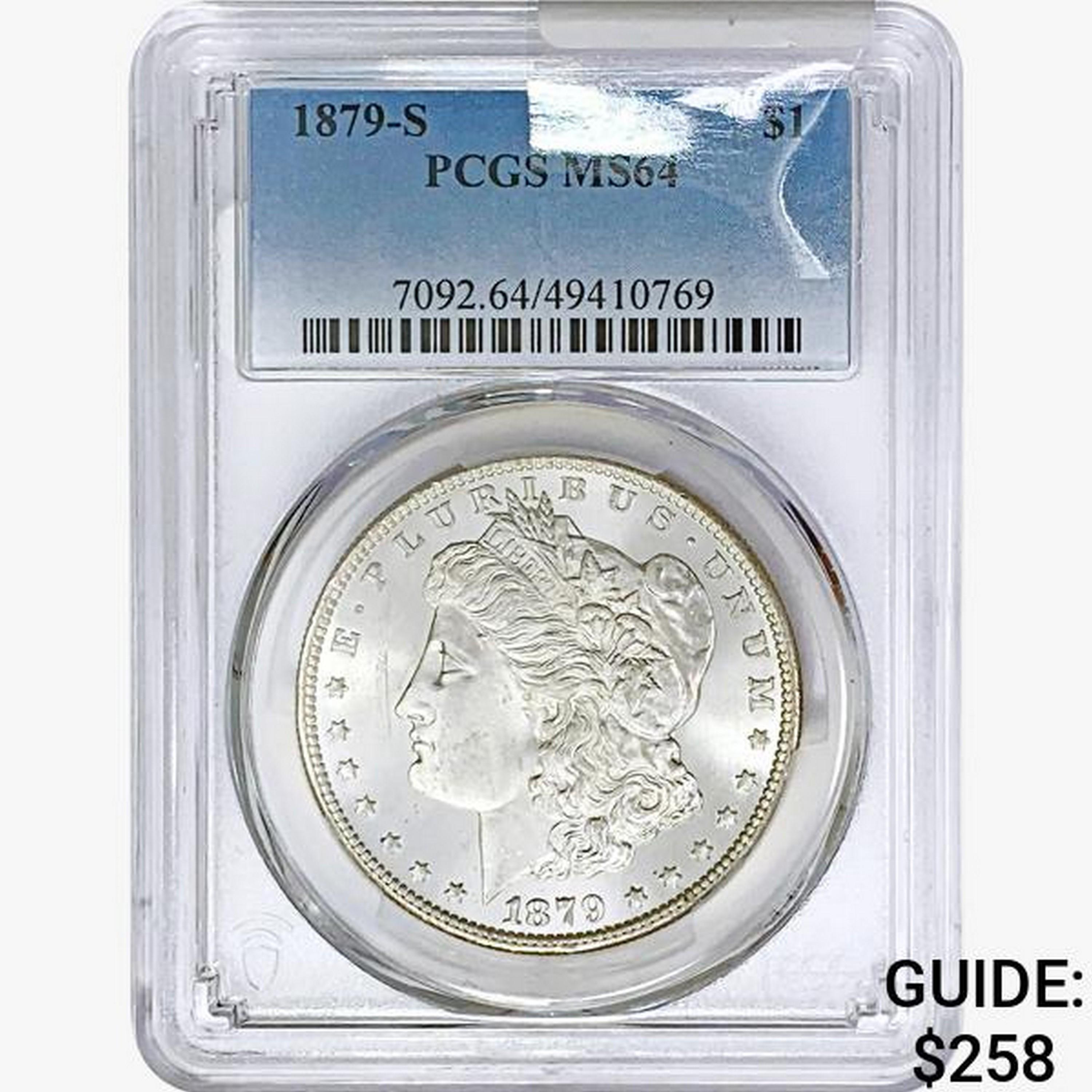 1879-S Morgan Silver Dollar PCGS MS64