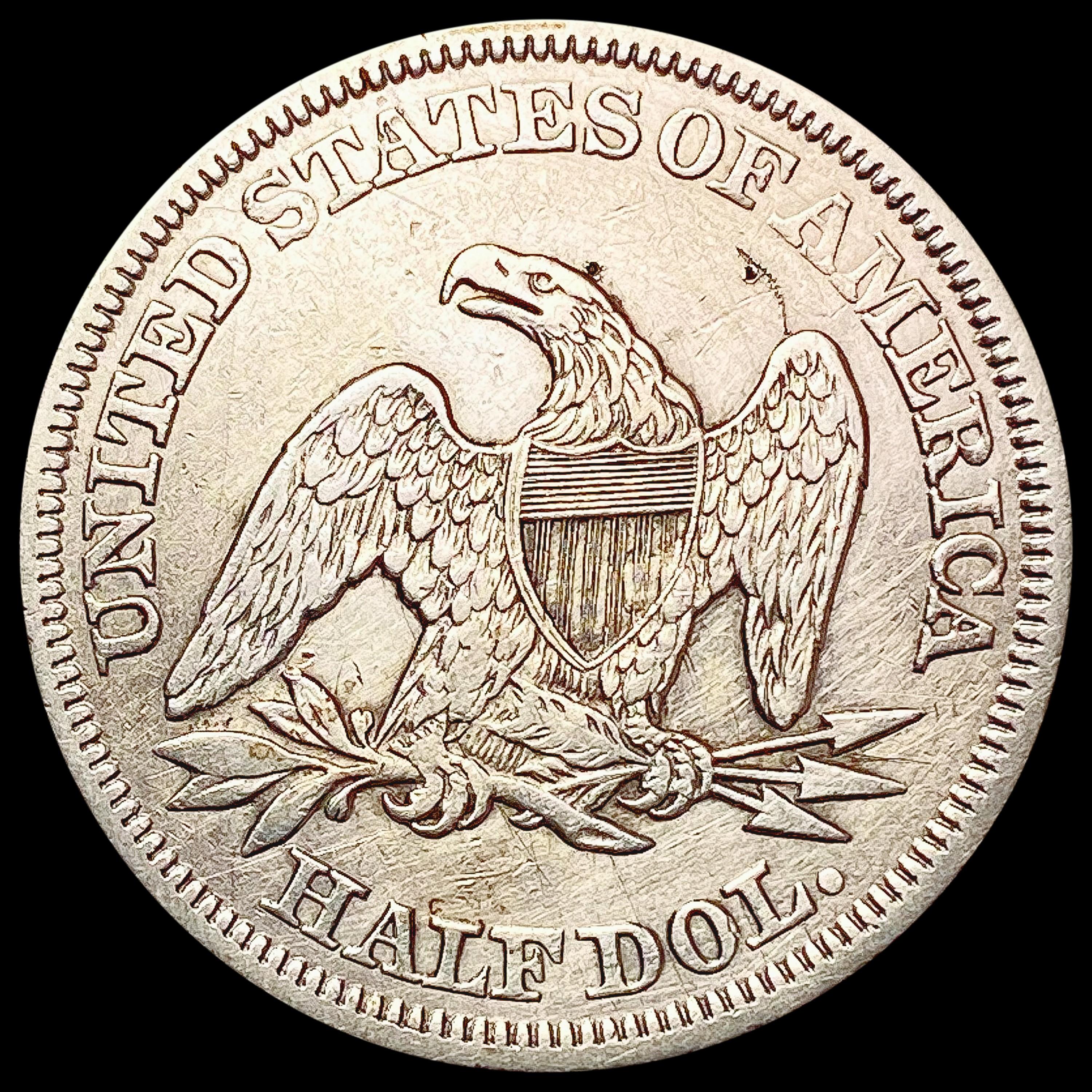 1857 Seated Liberty Half Dollar CHOICE AU