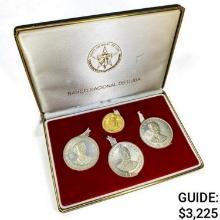 1977 Cuba Gold and Silver Proof Set [4 Coins]