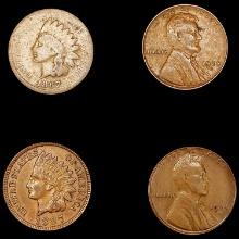 [4] Varied US Cents (1867, 1897, (2) 1924-D) NICEL