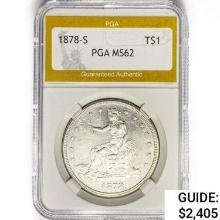 1878-S Silver Trade Dollar PGA MS62