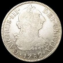 1782 Spain Silve2 Reales LIGHTLY CIRCULATED