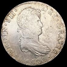 1820-Mo JJ Mexico Silve8 Reales LIGHTLY CIRCULATED