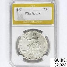 1877 Silver Trade Dollar PGA MS63+
