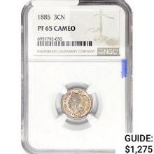 1885 Nickel Three Cent NGC PF65 Cameo
