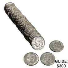 1962 BU Roosevelt Dime Roll [50 Coins]