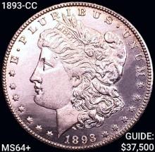 1893-CC Morgan Silver Dollar CHOICE BU+