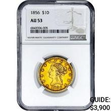 1856 $10 Gold Eagle NGC AU53
