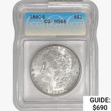 1880-S Morgan Silver Dollar ICG MS66