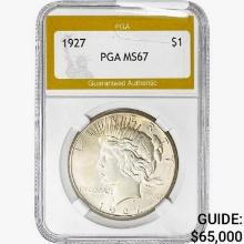1927 Silver Peace Dollar PGA MS67