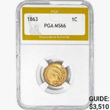 1863 Indian Head Cent PGA MS66