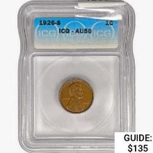 1926-S Wheat Cent ICG AU50