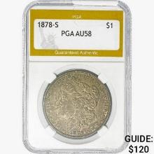 1878-S Morgan Silver Dollar PGA AU58