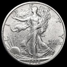 1918-S Walking Liberty Half Dollar CLOSELY UNCIRCU