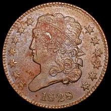 1828 Classic Head Half Cent CLOSELY UNCIRCULATED