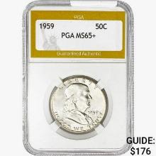 1959 Franklin Half Dollar PGA MS65+