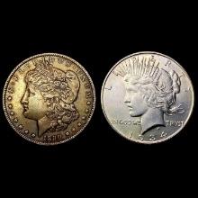 [2] 1890&1934 Varied US Silver Dollars UNCIRCULATE